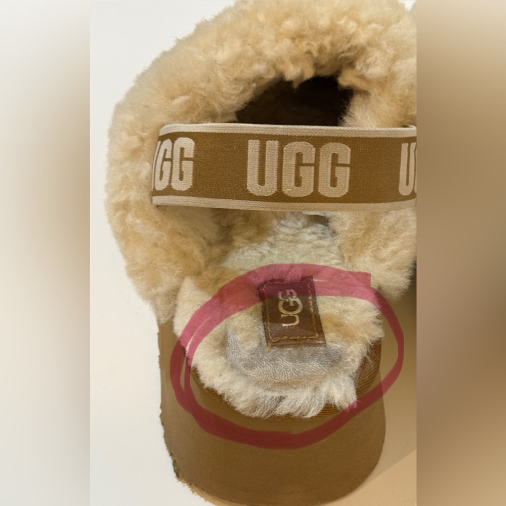 UGG Shearling Platform Slippers Shoes Funkette - Picture 11 of 12